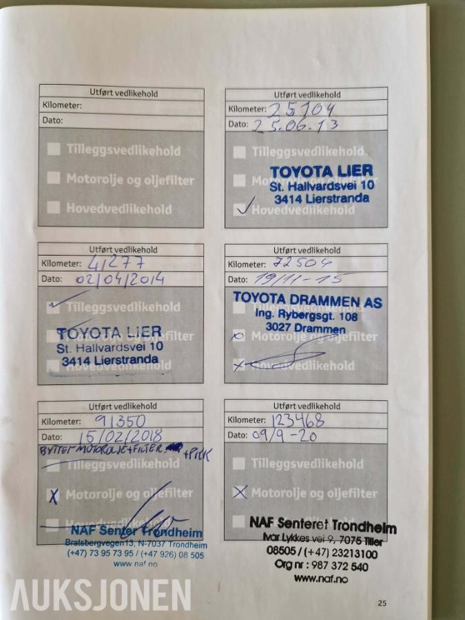 2012 Toyota Verso 2.0 126 hk Hengerfeste Lasteholdere 189 000 km