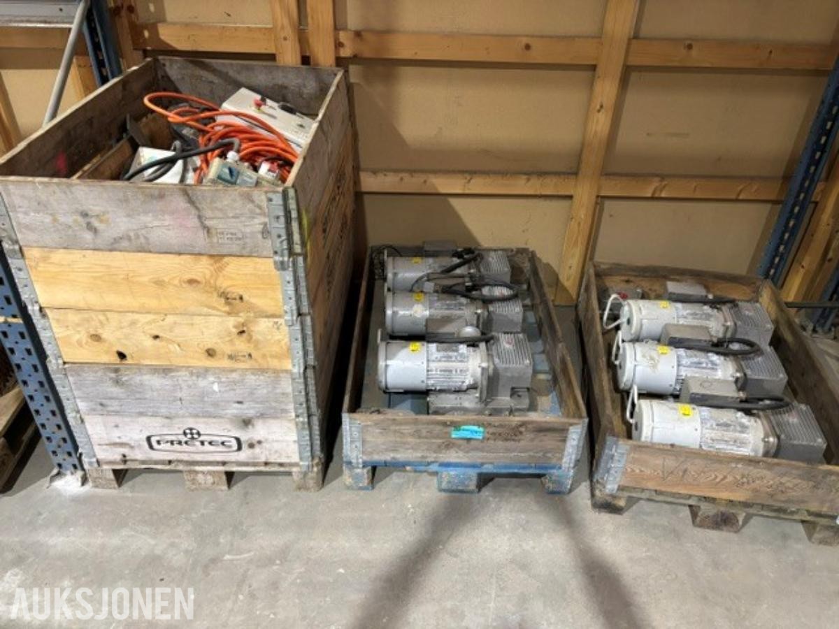 6 stk.Tractel Greifzug vinsjer med styreskap og wire