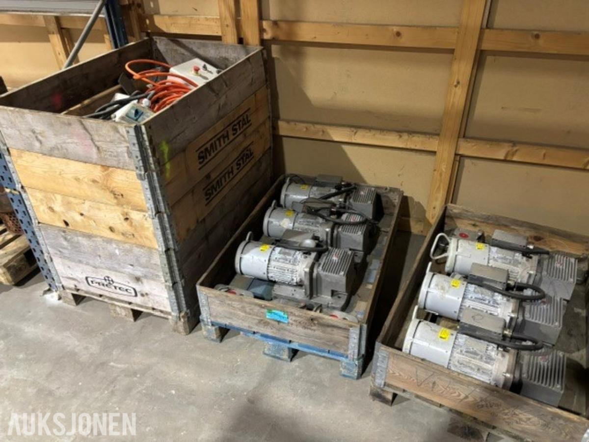 6 stk.Tractel Greifzug vinsjer med styreskap og wire