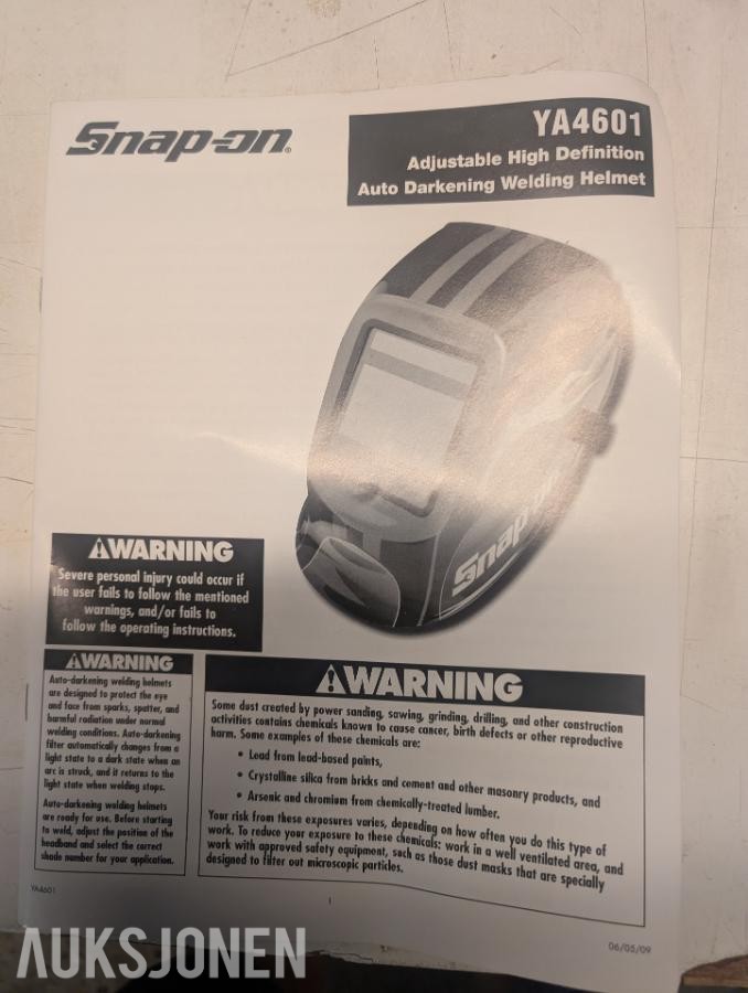 Snap-On ny automatisk sveisehjelm