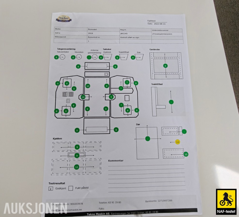 2020 ADRIA ADORA 593 UP - ALDE - DOBBELTSENG - DUSJ - KJØLESKAP M/FRYS