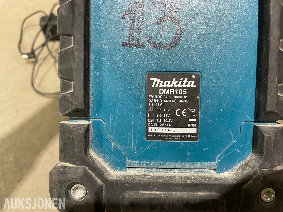Kasse med makita verktøy
