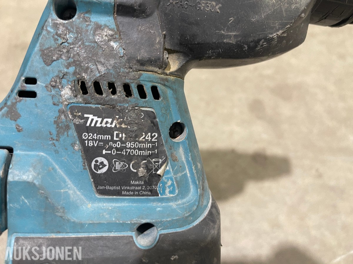 Kasse med makita verktøy