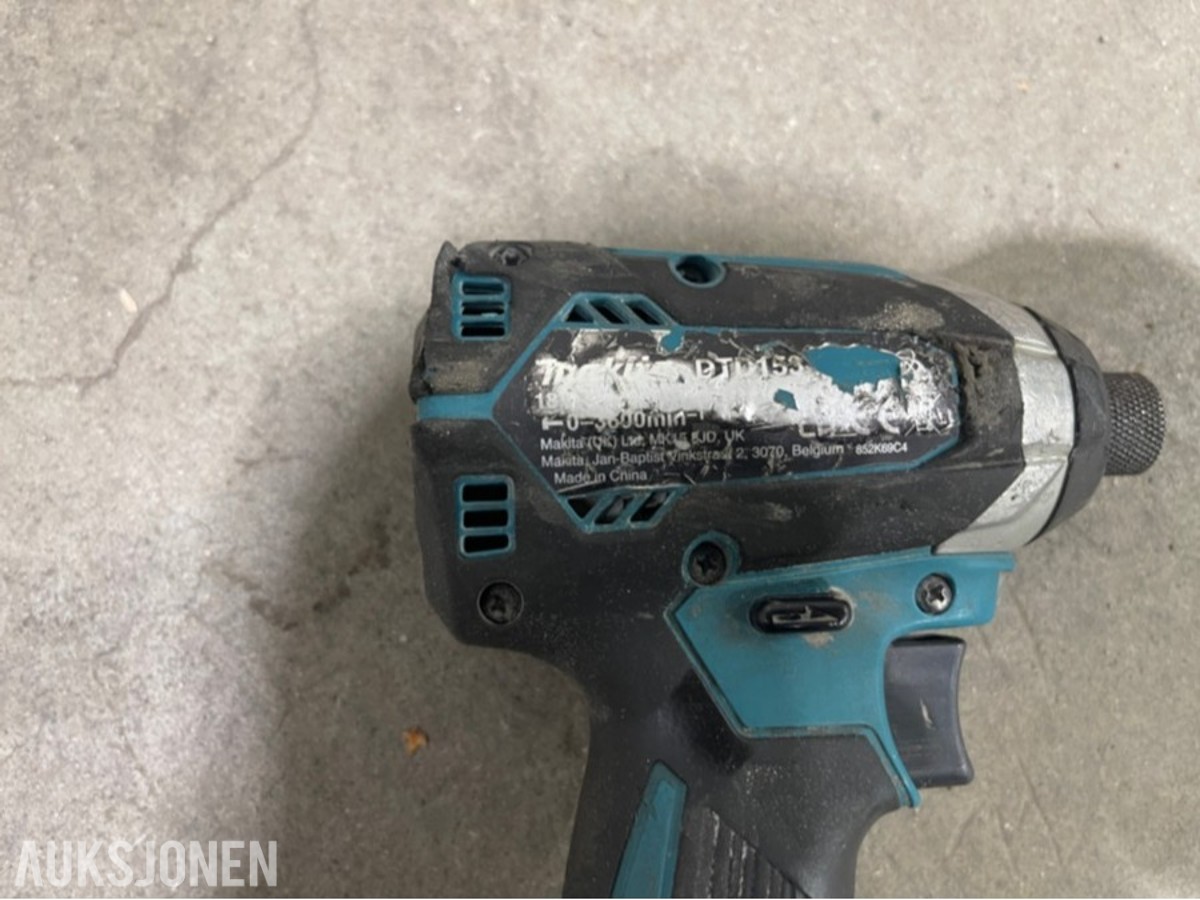 Kasse med makita verktøy