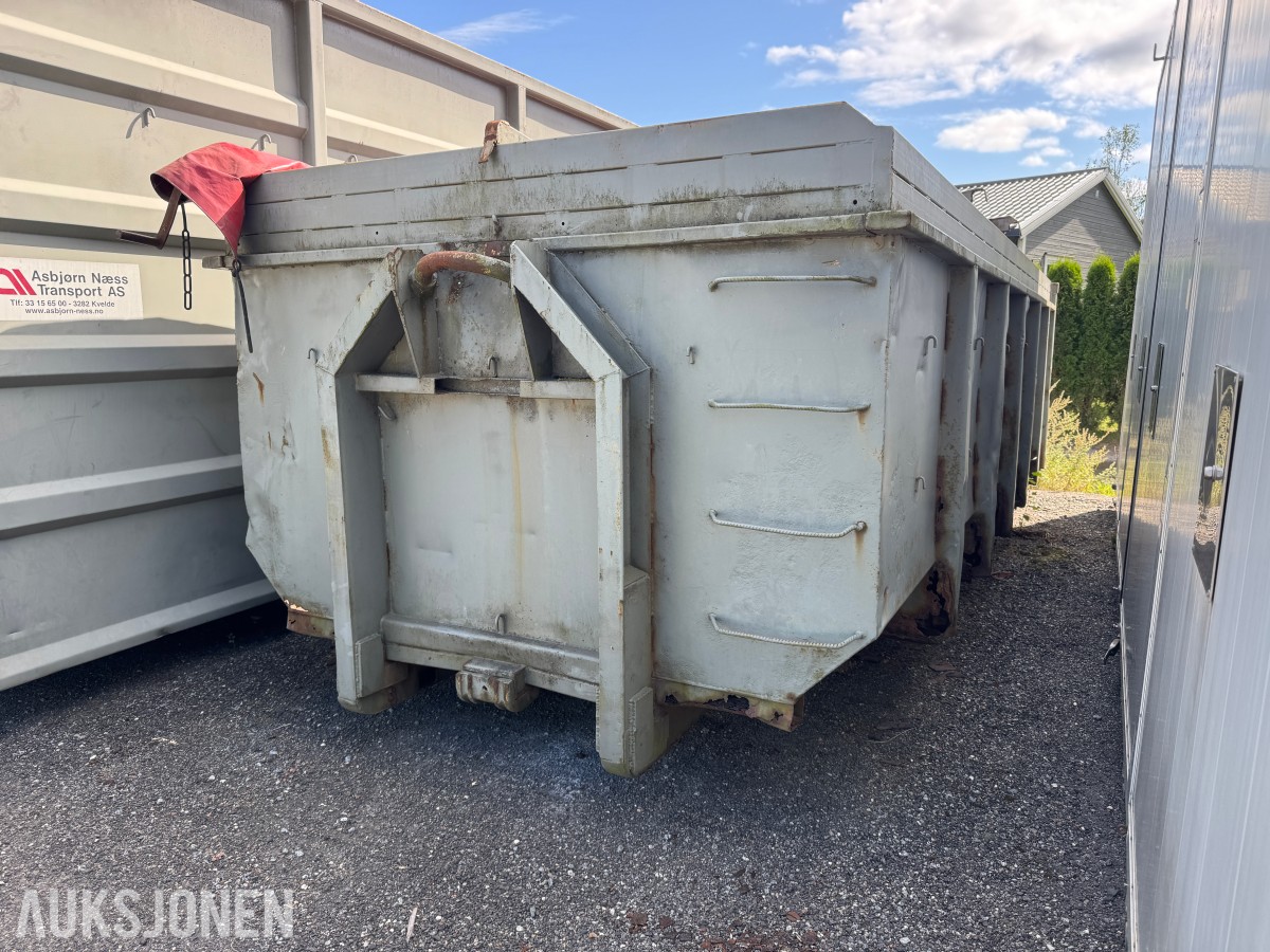 KROKCONTAINER I STÅL MED BAKLEM