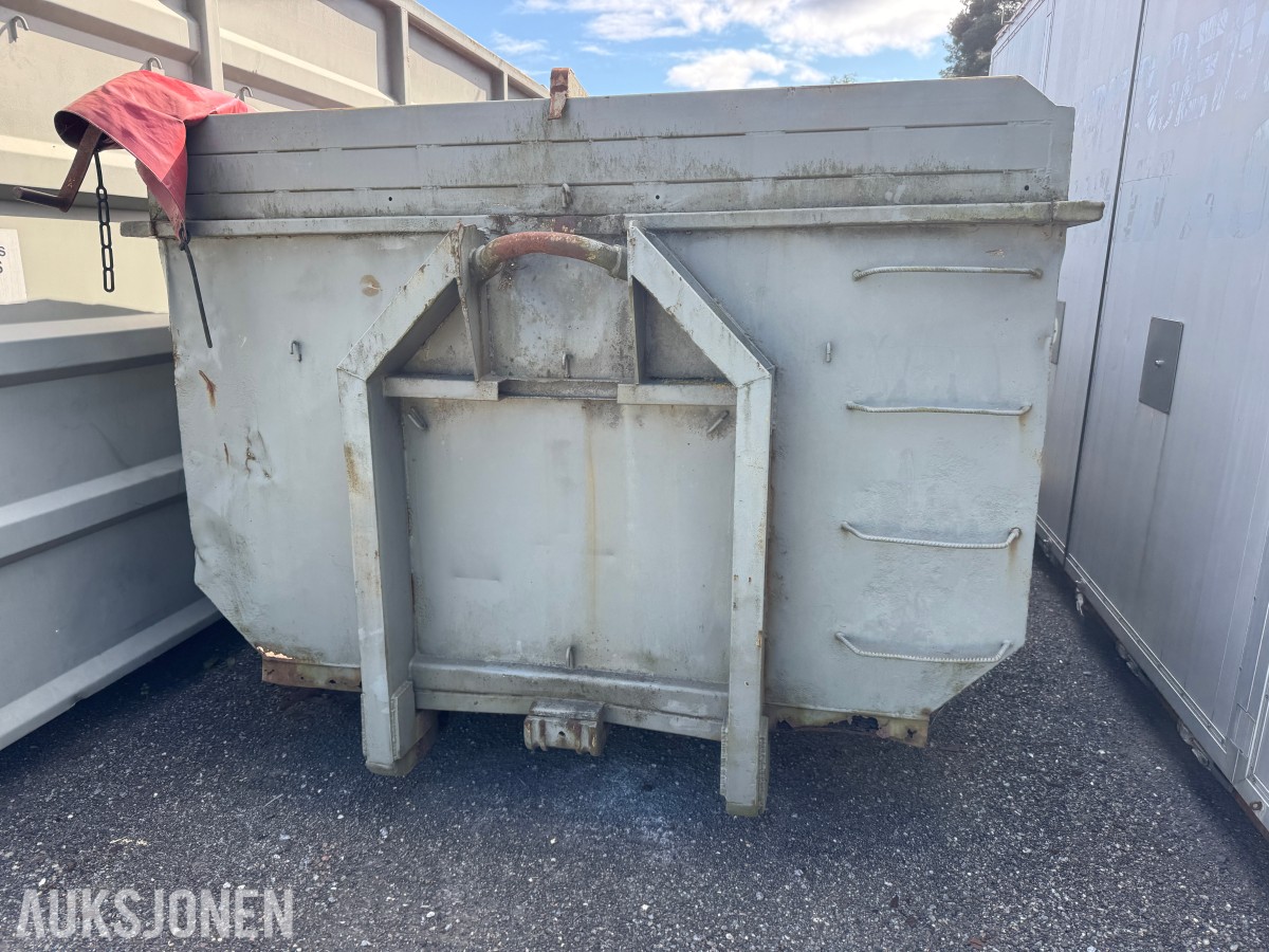 KROKCONTAINER I STÅL MED BAKLEM