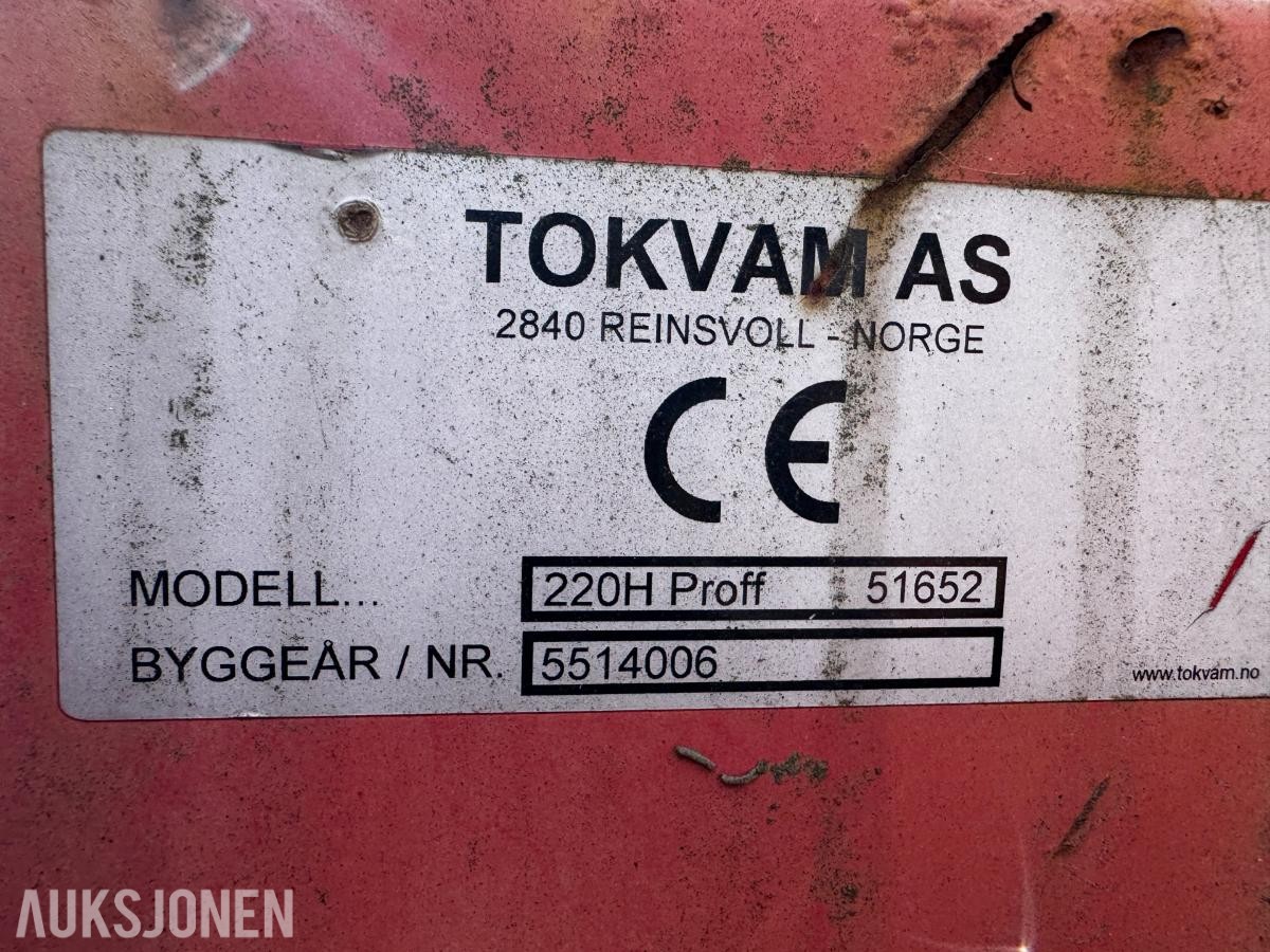 2006 Tokvam 220H Proff 2-trinns snøfreser