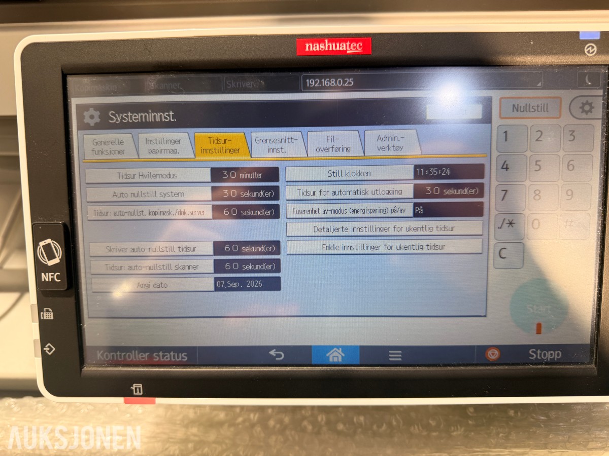 Nashuatec / Ricoh MP C4504exSP A3 farge multifunksjonsmaskin med etterbehandler