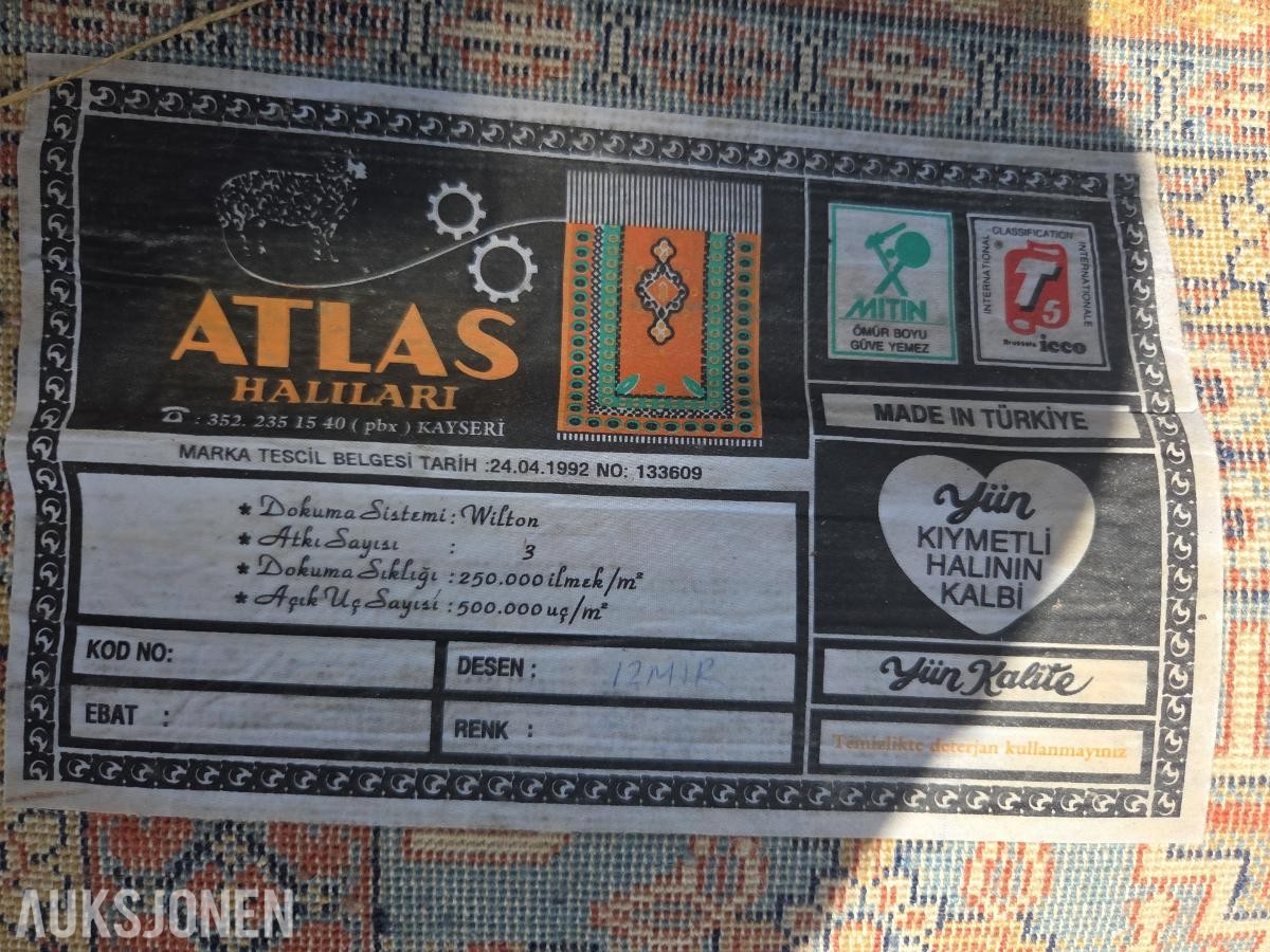 Kvalitetsulltepper fra Atlas Halıları i Kayseri, Tyrkia