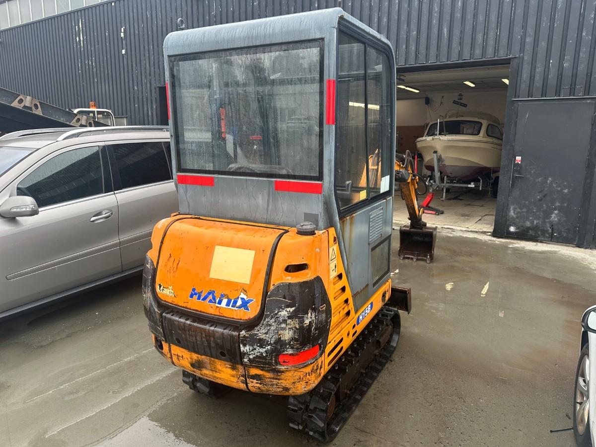 1997 Hanix H15B Minigraver, skjær og skuffe