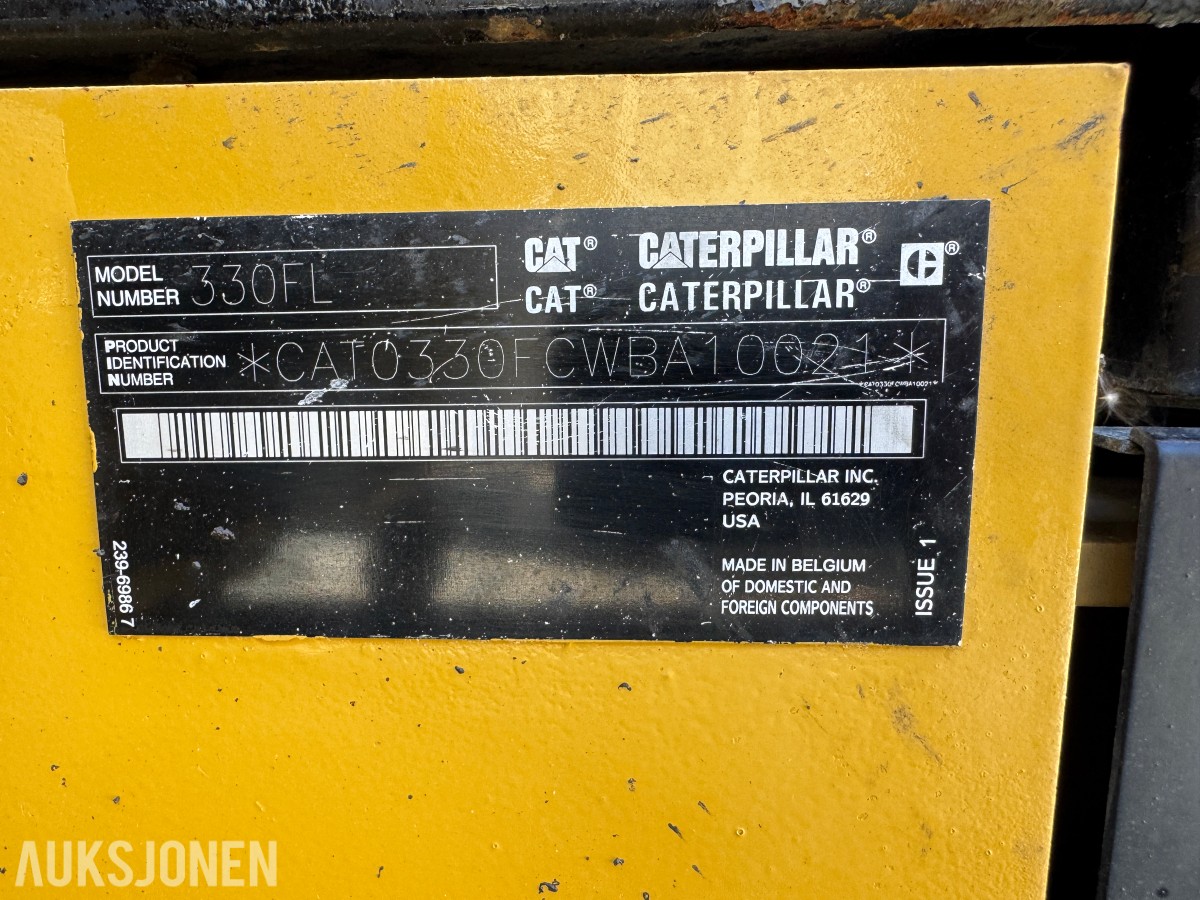 Cat 330F L MED BORERIGG OG SPUNTEAGGREGAT