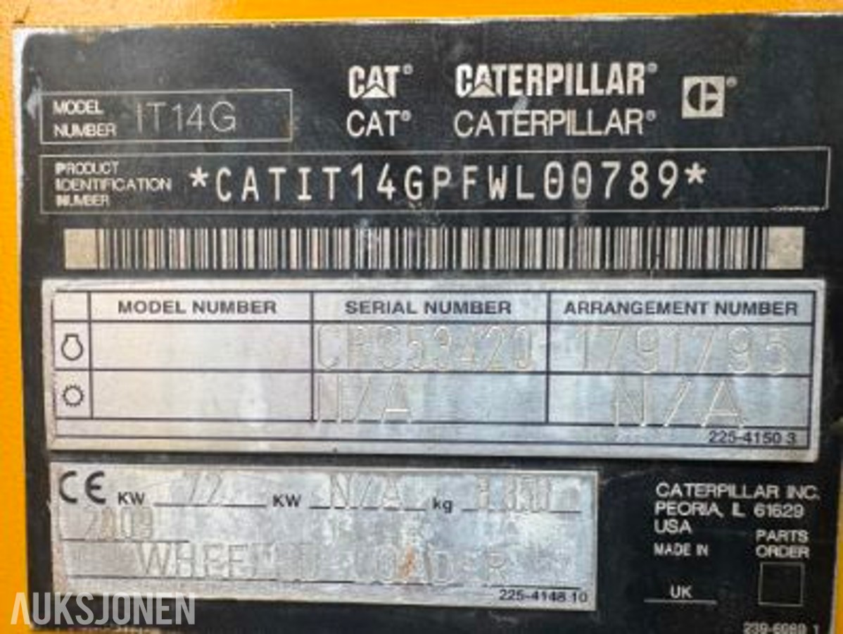 2009 Caterpillar IT14G, Kun 4467 timer, Meget pen ++