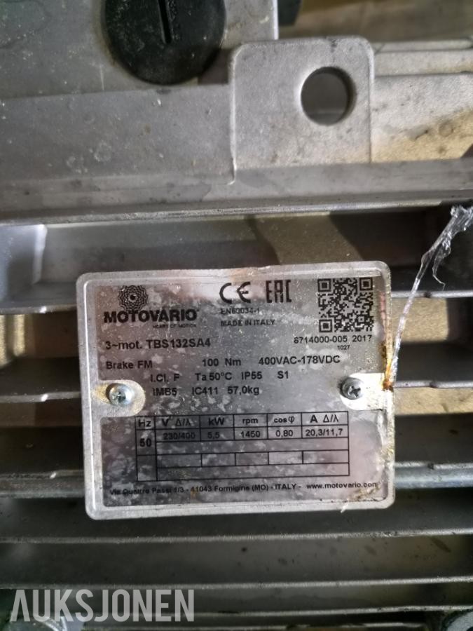 5,5Kw MOTOVARIO motor MOTOVARIO
