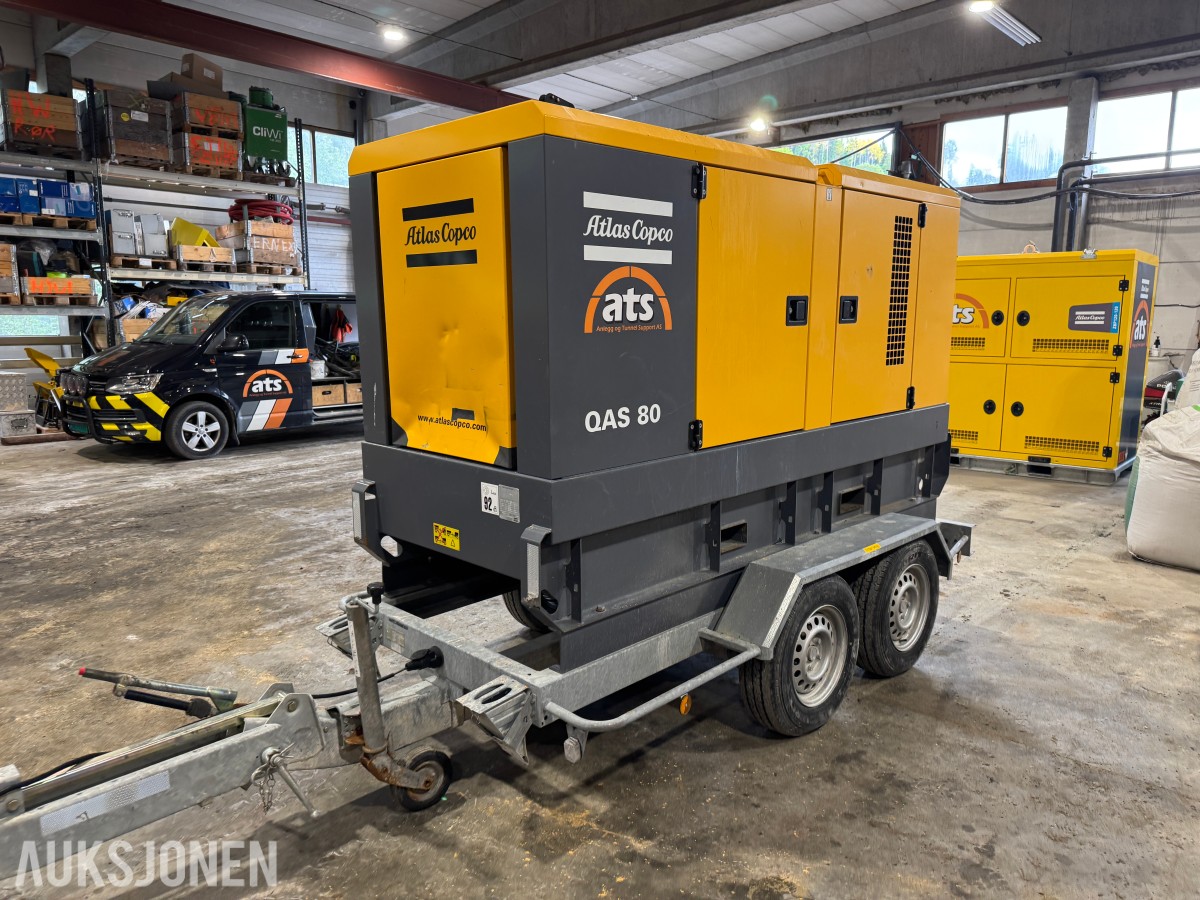 2014 Atlas Copco QAS 80 DIESELAGGREGAT PÅ HENGER