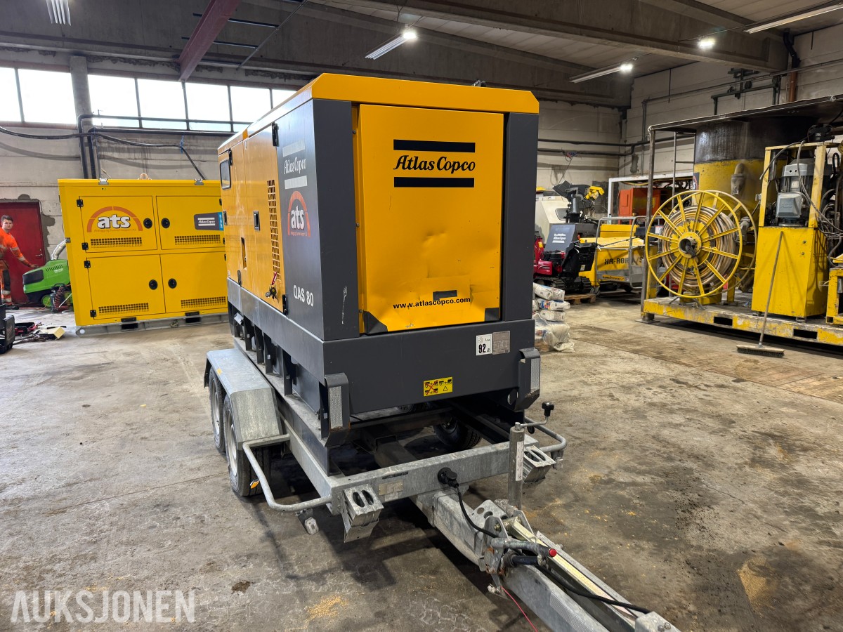 2014 Atlas Copco QAS 80 DIESELAGGREGAT PÅ HENGER