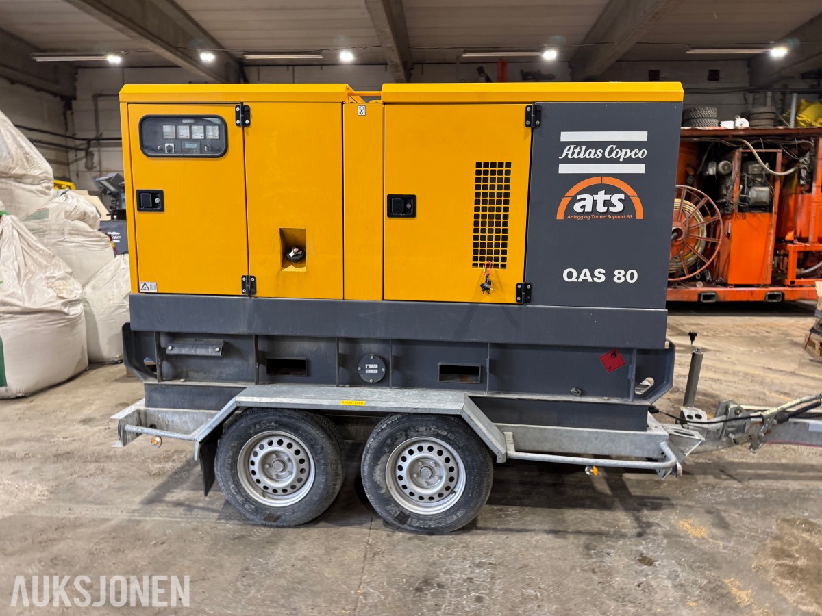 2014 Atlas Copco QAS 80 DIESELAGGREGAT PÅ HENGER