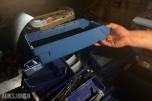 Parti med plastkasser og lagerbokser i flere størrelser