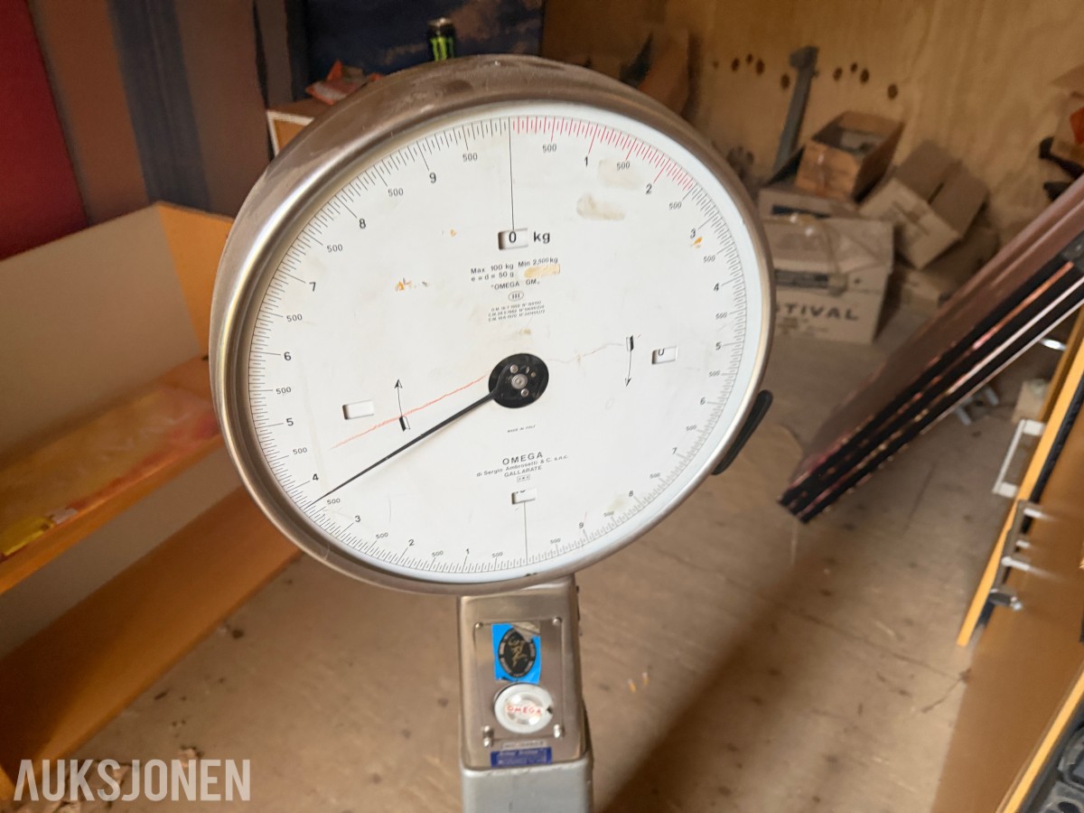 OMEGA mekanisk industrivekt / plattformvekt – 100 kg