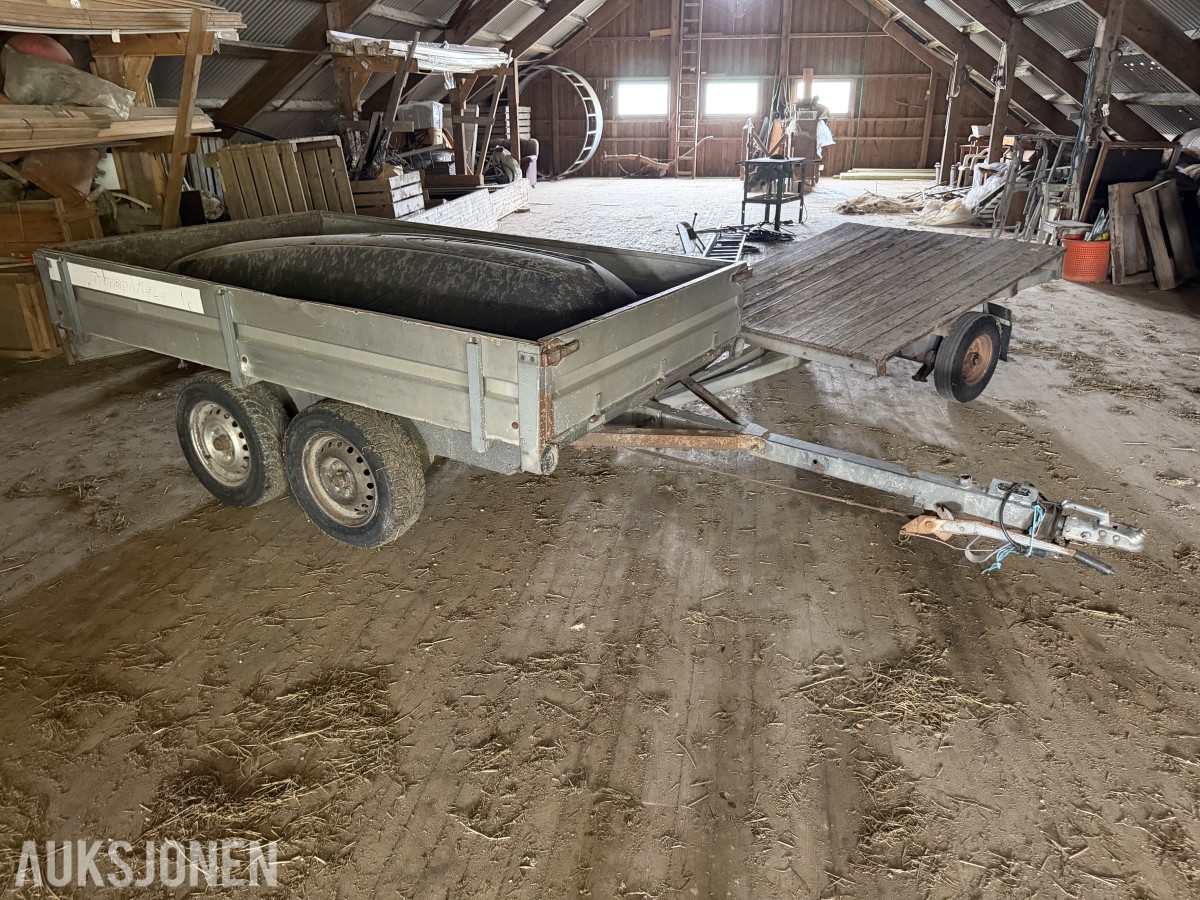 1989 Tysse Boggihenger 1400 kg totalvekt + skiboks