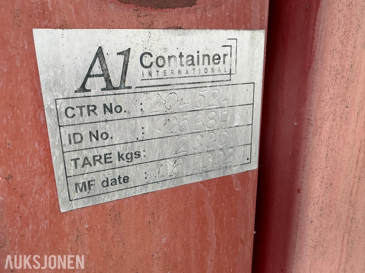 Container vaskerom med vaskemaskiner og tørketromler