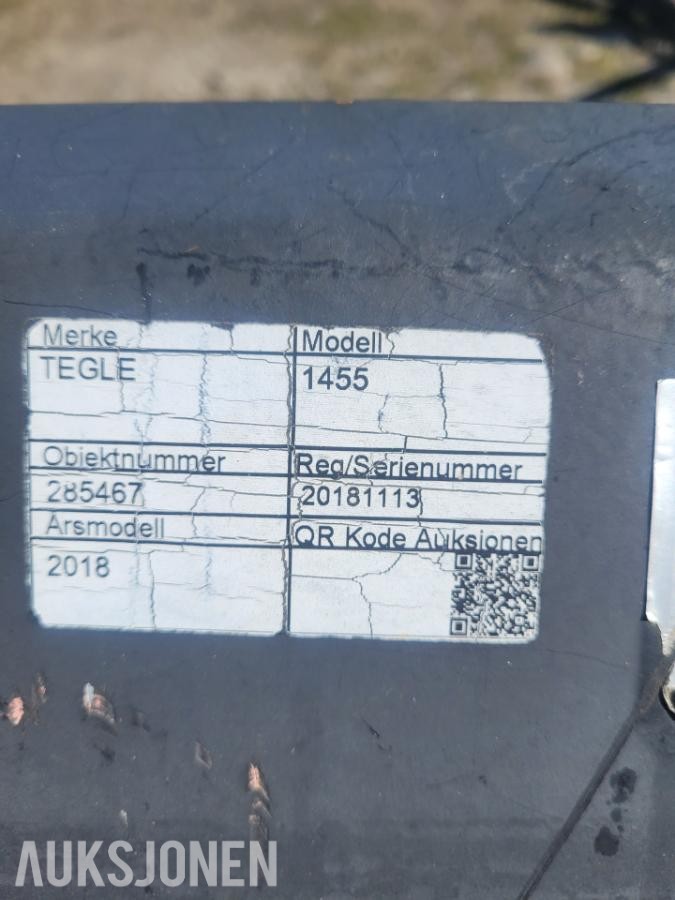 2018 Tegle Skuffe med triangelfeste - mva fri
