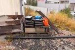 Diverse betongføtter, gummiføtter og utstyr