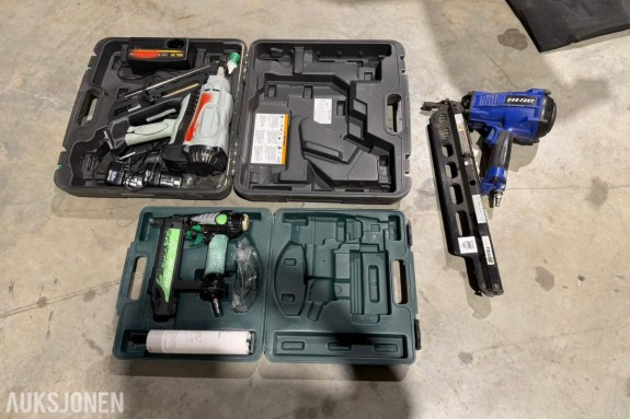 2021 Snekkerpakke 9: Duo-Fast NSP350F1, Hitachi NT50AE2, Hitachi NR90GC2