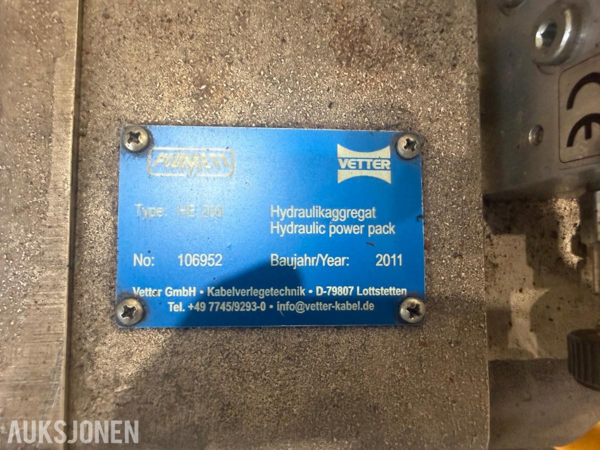 2 stk. Vetter HE 200 hydraulikkaggregater / HPU
