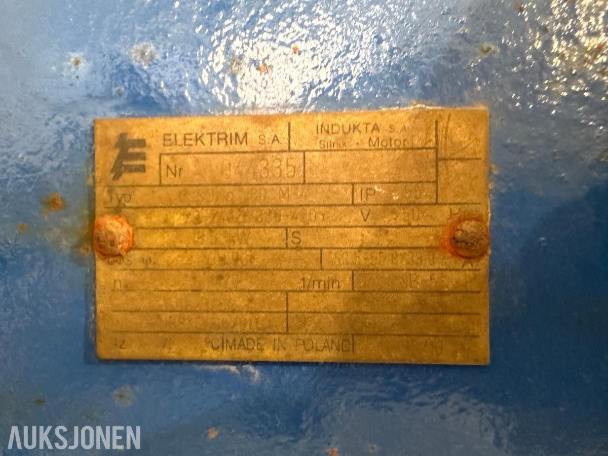 Hydraulikkaggregat med elektromotor og tank
