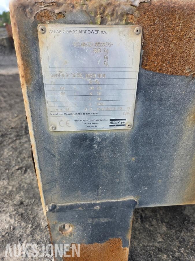 2006 Atlas Copco QAS 250, 16500 timer