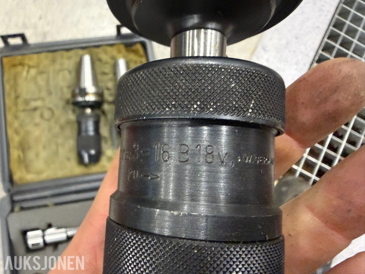 3 stk. borechucker med holdere - ISO 40