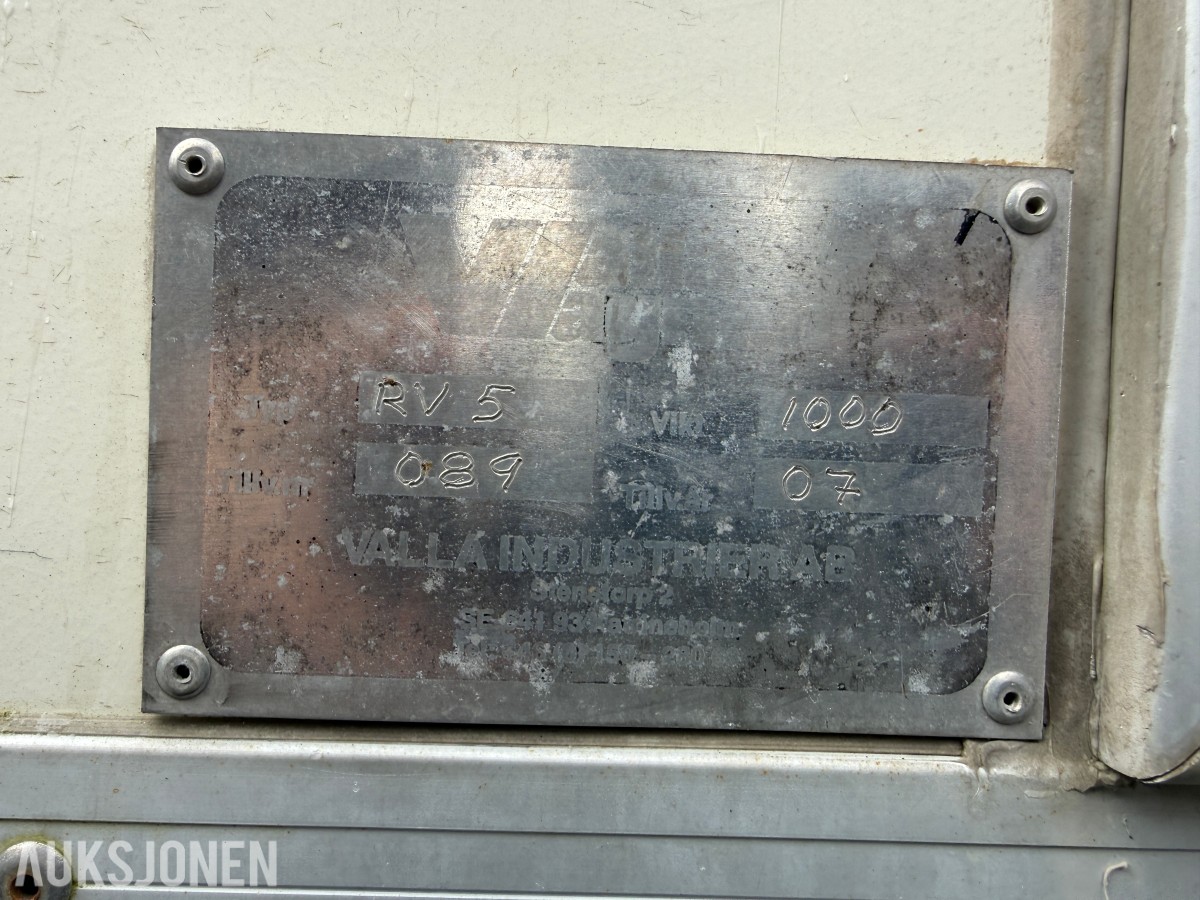 2007 Valla RV5 mannskapsvogn / brakkevogn – 5 personer