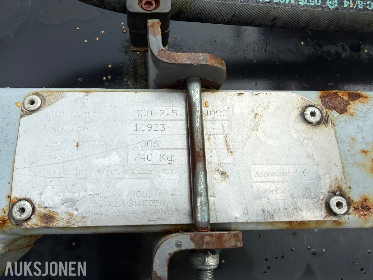 2006 Holms feiekost, 300-2,5, BM-feste - sidekost - vanntank