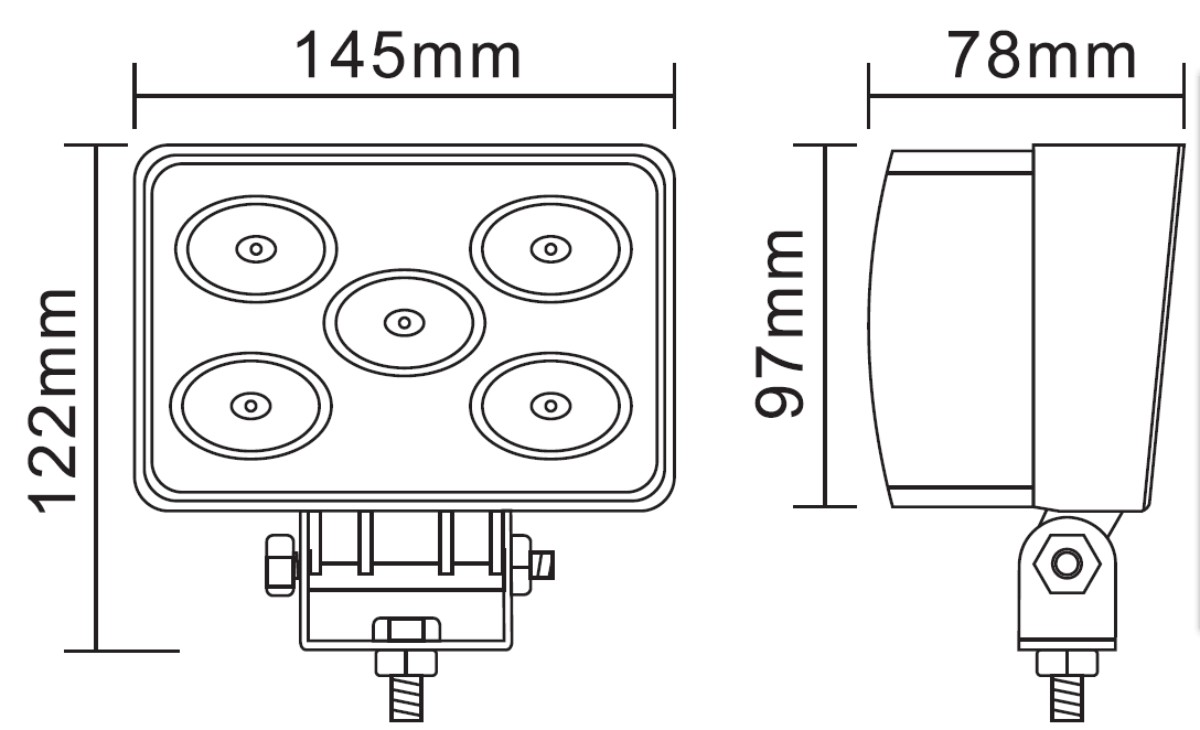 12 stk 50W Led arbeidslamper. T1050 - traktorlys