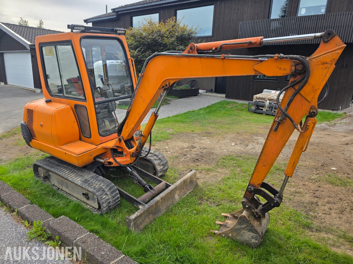 1998 Komatsu PC20-7 minigraver 4393 timer-smal-grave-pusse skuffe