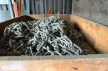 Parti anleggsutstyr, kjetting, kabler og byggeplassmateriell