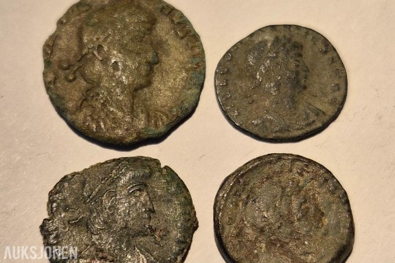 Romerske mynter 4 stk Ca 1700 år gamle