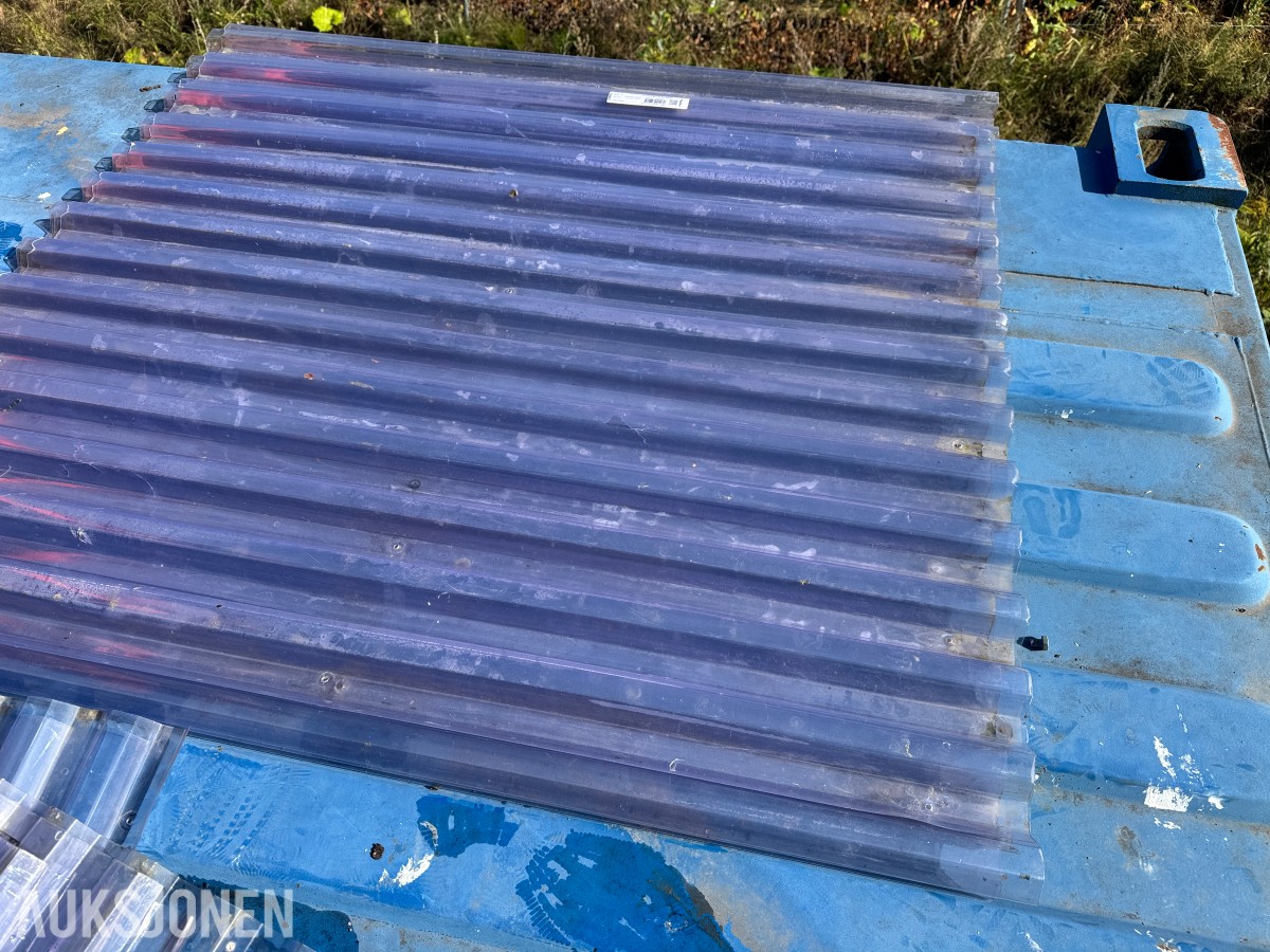 Plasttak - klare korrugerte plater