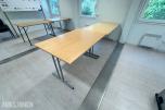 Stort parti kontorutstyr pulter/bord/kontorstoler/kantinestoler