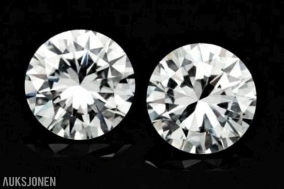 TO DIAMANTER PÅ 2,98CT TOTALT | D/VVS2 | IDEAL CUT | IGI!