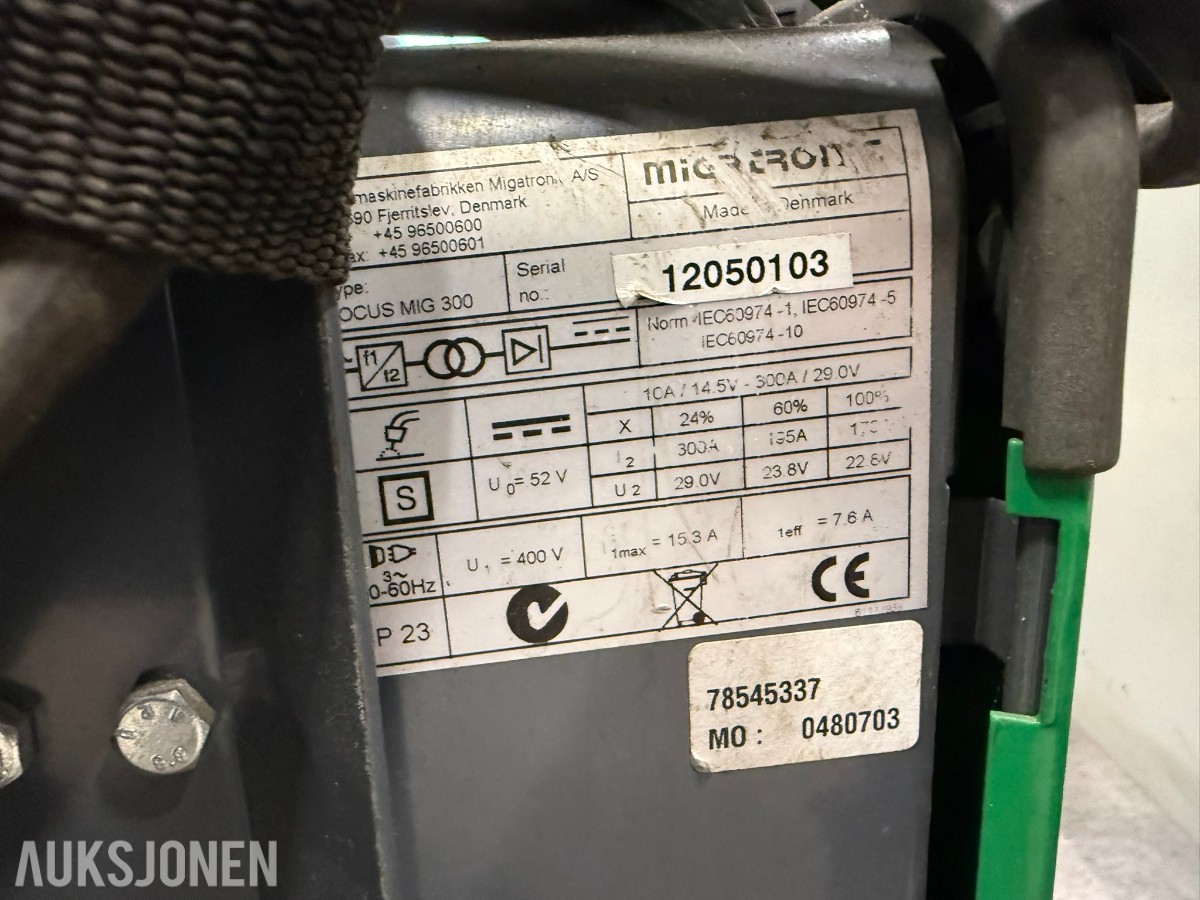 Migatronic Focus MIG 300 – 300A MIG/MAG sveiseapparat – 400V
