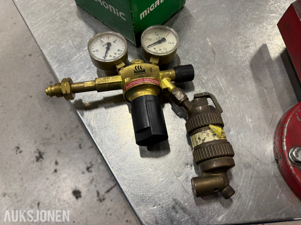 arti gassregulatorer / reduksjonsventiler – Oksygen, acetylen og argon – ESAB m.fl.