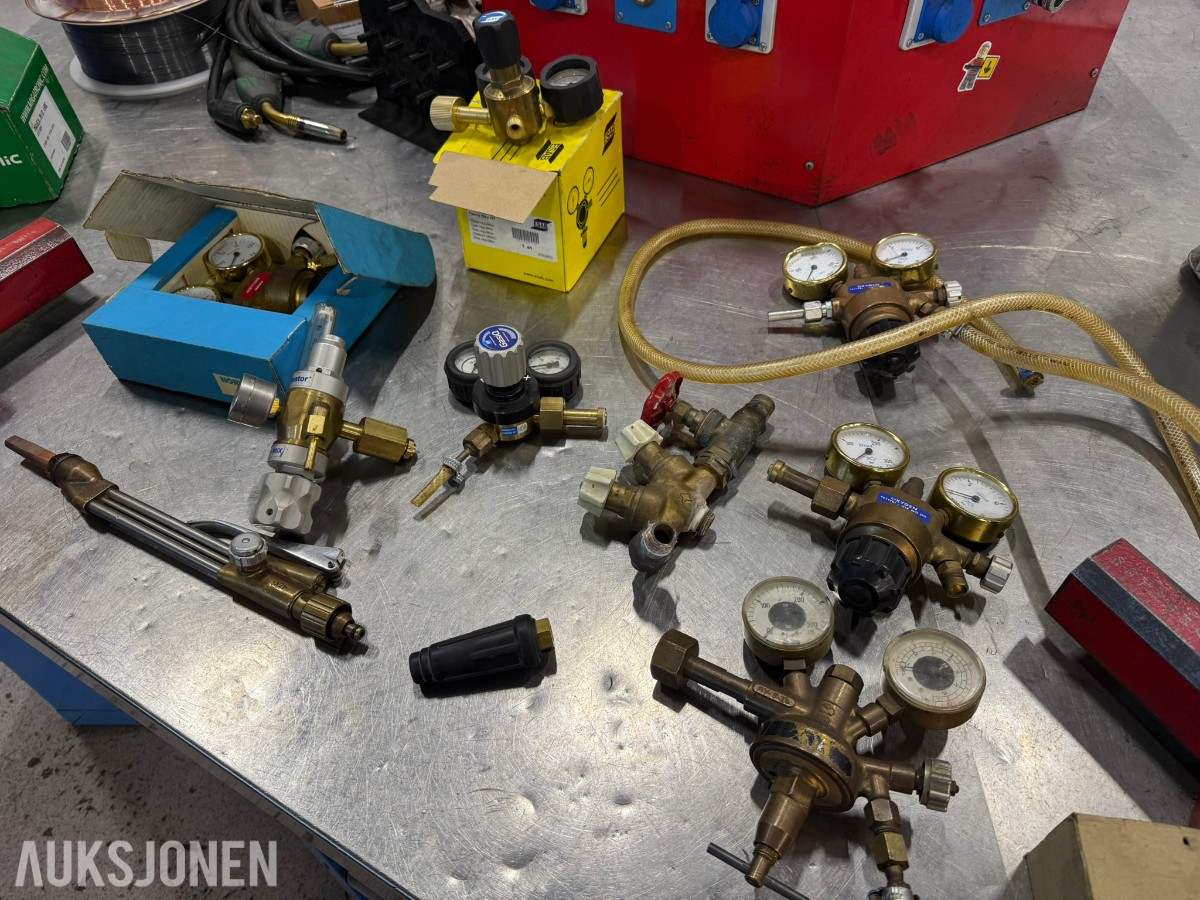 arti gassregulatorer / reduksjonsventiler – Oksygen, acetylen og argon – ESAB m.fl.