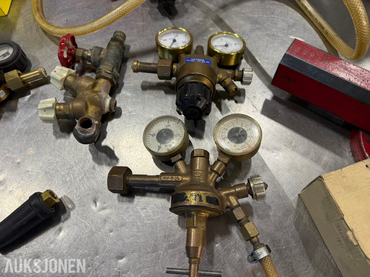 arti gassregulatorer / reduksjonsventiler – Oksygen, acetylen og argon – ESAB m.fl.