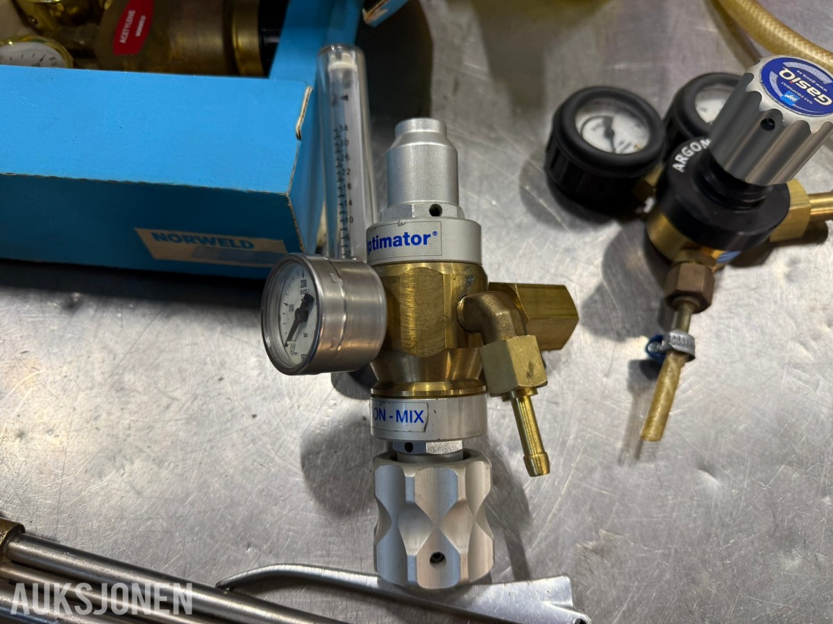 arti gassregulatorer / reduksjonsventiler – Oksygen, acetylen og argon – ESAB m.fl.