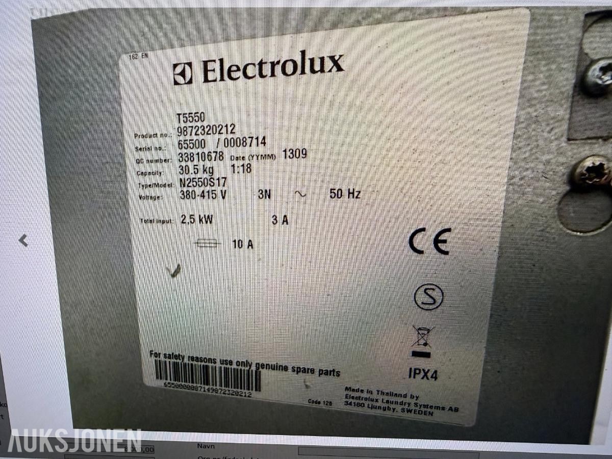 2014 Electrolux professional T5550 industritørketrommel 