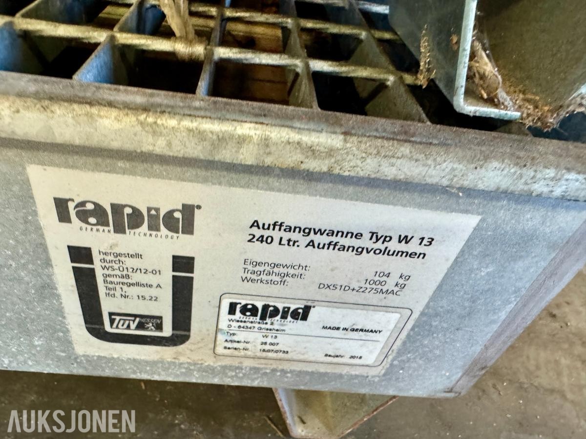 2018 Rapidl W13 oppsamlingskar – 240 liter