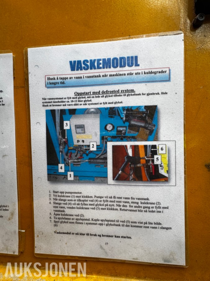 2008 Risa Uniarm 400 skiltvasker / Vaskemodul med styrepanel/Joystick