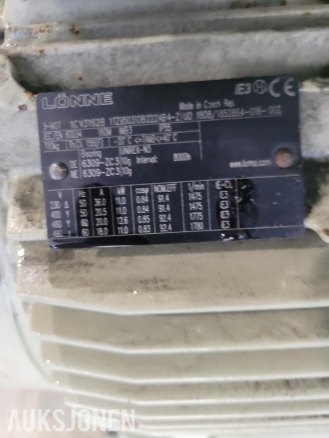 Elektromotor 11 KW 3 fas LØNNE