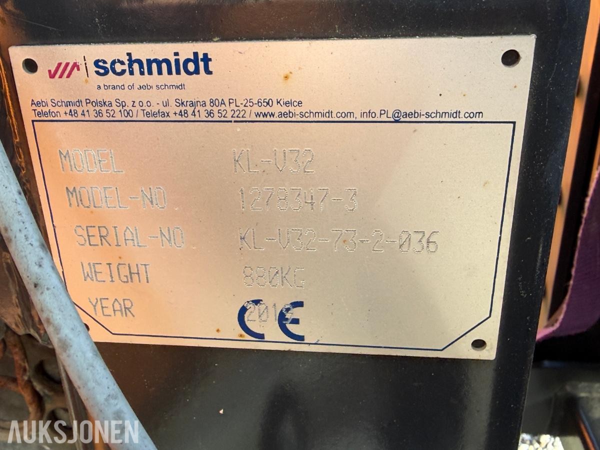 2019 Schmidt / Tellefsdal KL-V32 V-plog - Nytt slitestål